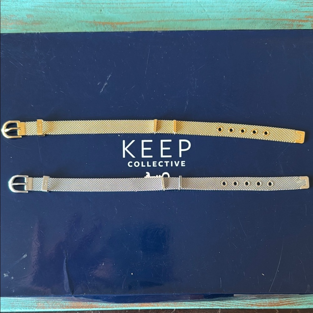 Keep Collective Gold and Silver Mesh Bracelets